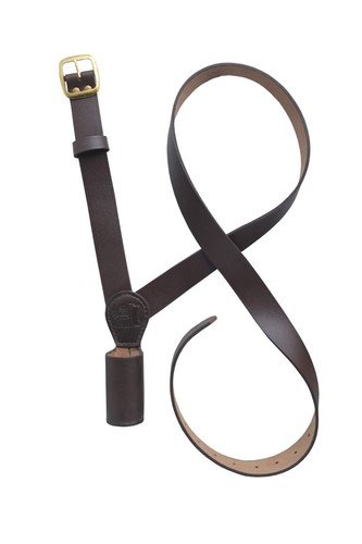 Brown leather flag - flag, pole