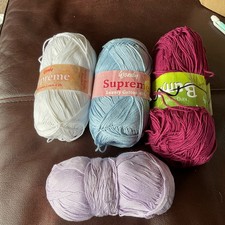WENDY Supreme Luxury Cotton 4ply x 2 & King Cole Bamboo Cotton 4ply x 1