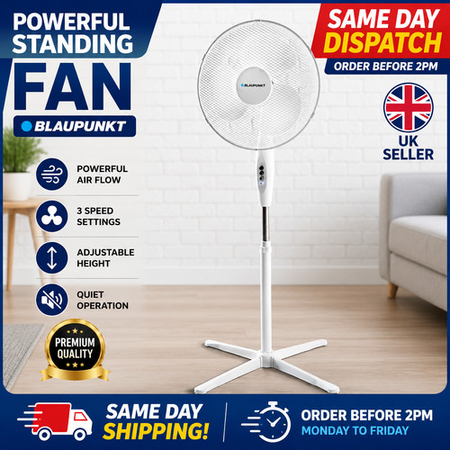 Inch white pedestal fan - 16-inch,