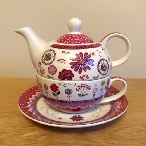 Floral ceramic tea cup - floral,