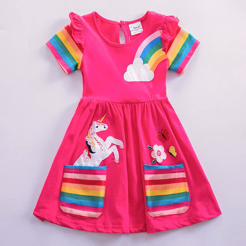 Girls pink unicorn - unicorn, rainbow