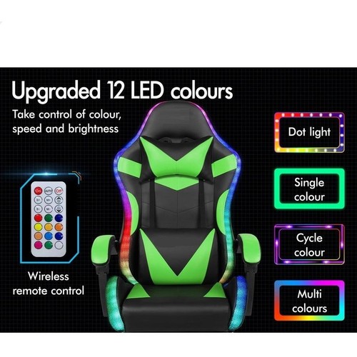 Led swivel gaming - swivel, faux