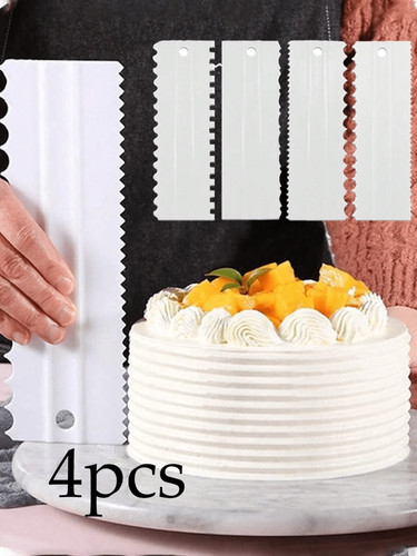 4pcs cake decorating comb edge - 4pcs,