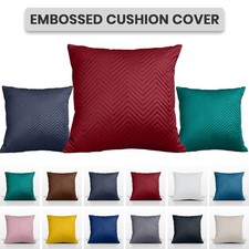 Embroidered Velvet Cushion Covers Sofa Bed Decor Extra Quilted Cushions 18"x 18"
