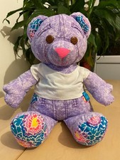 Tyco 1996 90s Original Doodle Bear Purple Lilac Vintage with T-Shirt tie dye