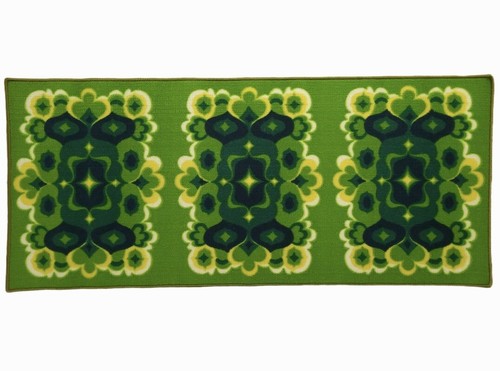 Vintage rug green - , psychedelic
