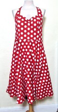 Ladies 1940s Style Red Polka