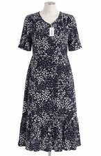 Evans Navy White Spot Midi