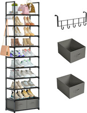 Tall Shoe Rack Narrow 10 Tier