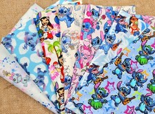 Disney Fabric Lilo & Stitch 100% Cotton Multiple Sizes Stitch & Angel clearance