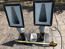 DISPLAY METAL STANDS PAIR / MOUNTS SWIVEL - SOLAR PANEL OR SIGN - ADVERTISING.