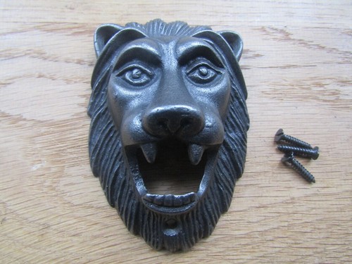 Lion face cast iron - lion, rustic