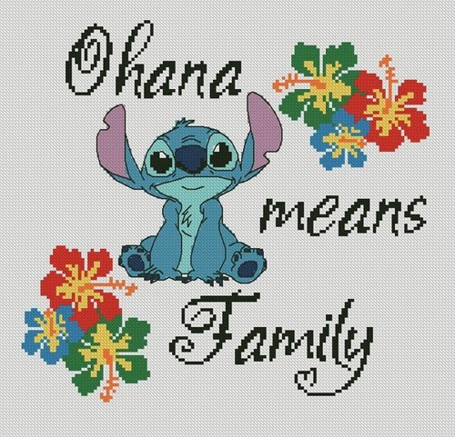 Ohana means family stitch - ohana,