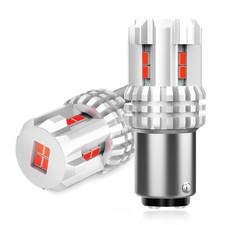 2X BAY15D 1016 1157 Red LED