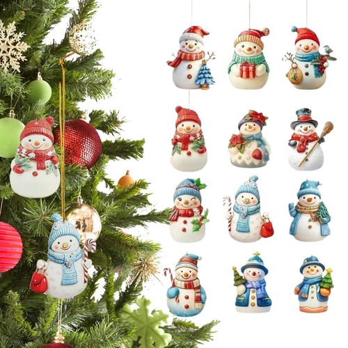 Flat acrylic snowman christmas - acrylic,