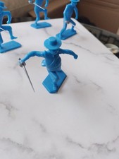 1/32 marx mexican  Sargent garcia and 6 sombrero hat infantry 1830/40s