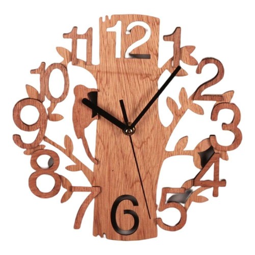 Wall clock tree shape silent - wall,