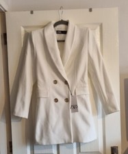 Zara Ladies White Blazer Dress