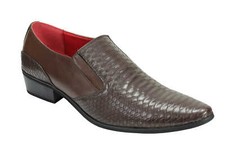 Mens Snakeskin Emboss Leather