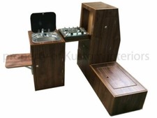 VW T2 Camper Interior Kustom Interiors Ki Westy RHD Walnut hob/sink inc