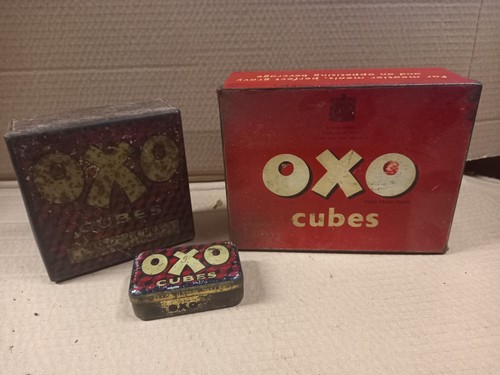 Vintage set oxo tins - oxo,