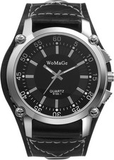 Men’s Leather Cuff Watch