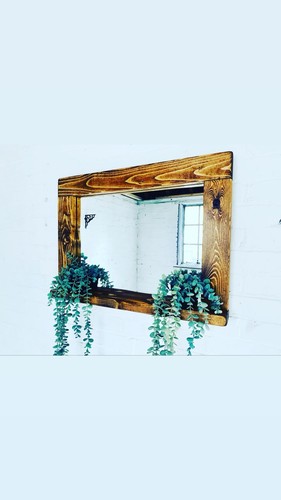 Rustic wall mirror solid - wall,