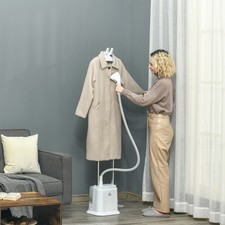 Upright Garment Clothes Steamer with 6 Steam Setting and 1.7L Water Tank White