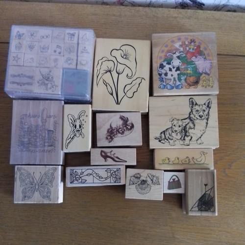 Joblot wooden rubber - of,