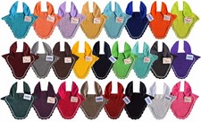 Horse Ear Bonnet Crystal Stone Fly Veil Crochet Net Hood Equestrian Close Knit