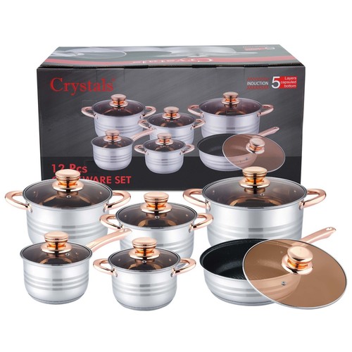 12pcs stainless steel - stainless,