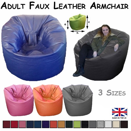 Large beanbag faux leather - beanbag,