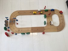 Wooden world Track ELC Car Road Straight Curves Accessories roundabouts