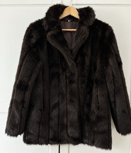 Vintage chocolate brown - , faux