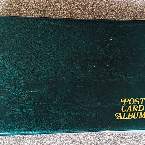 Green post card album - green,