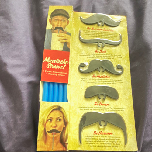 Black plastic moustache - black,