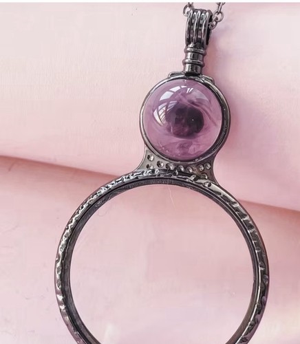 Pendant necklace magnifying - necklace,