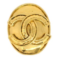 Chanel Oval Brooch Gold 94P