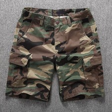 Mens Cargo Shorts Army Combat Camouflage Jeans Camo Cotton Work Casual Half Pant