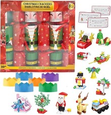 6 Pack Childrens Christmas Crackers Luxury with Novelty Gifts Party Hats for Ki
