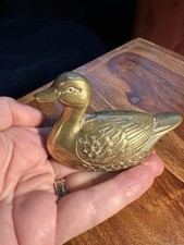 Vintage Solid Brass Duck