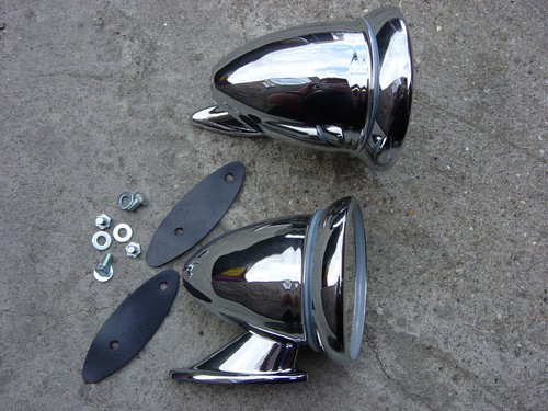 Convex chrome bullet wing door - chrome,