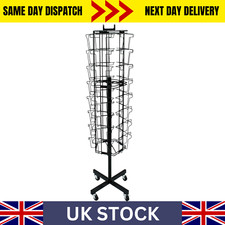 40 x C5 Portrait Pocket Greeting Card Spinner  Stand Shop Display Black (J16/B)