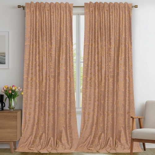 Pair crushed velvet curtain - pair,