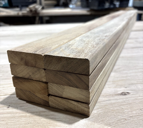 Planed iroko hardwood bench - iroko,