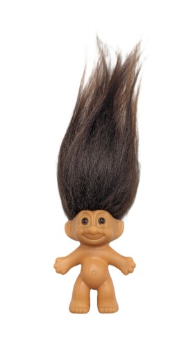 Vintage troll doll - vintage, brown
