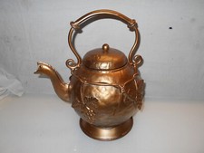 Teapot large antique metal - teapot,
