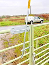 Equestrian gate latch horse