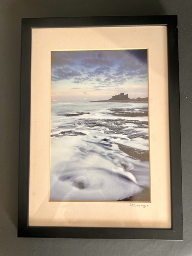 Framed bamburgh castle long - framed,