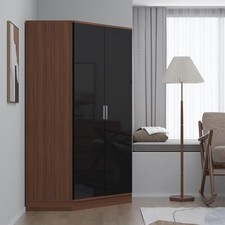 2 Door Corner Wardrobe - Black
